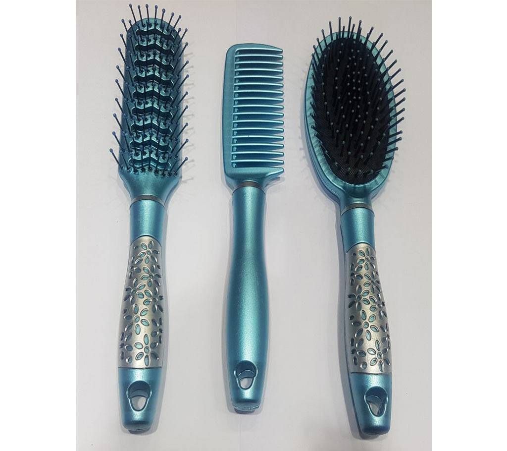 Hair brush, and comb set (3 pies)