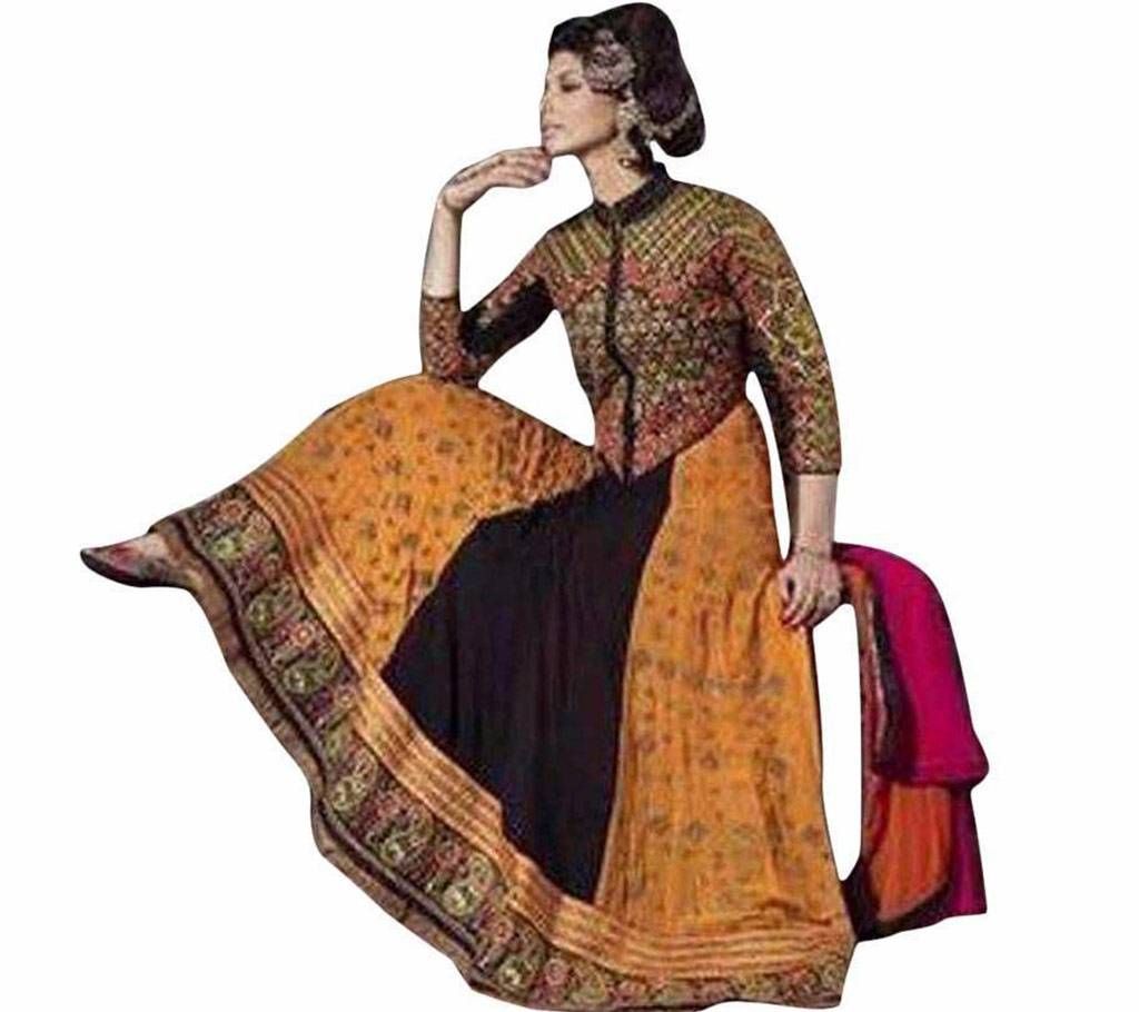 Unstitched Georgette Embroidered Three-Piece
