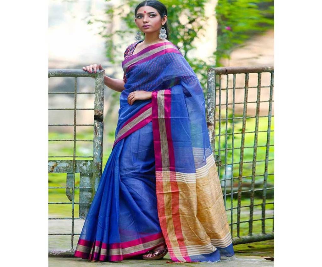 Half silk  Sharee For Women With Blouse Piece 