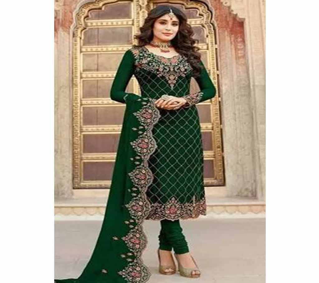 Green Indian weightless Georgette Embroidery Salwar Kameez For women