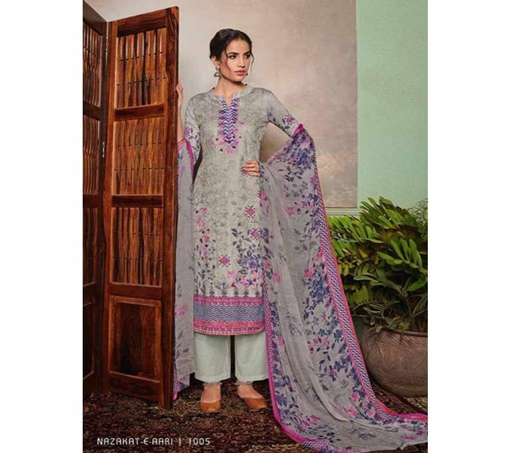 Unstitched Three Piece NAZAKAT-E-AARI