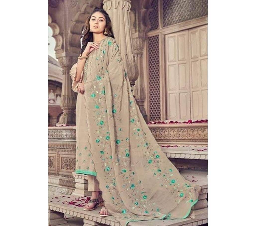 Unstitched Crape Material Salwar Kameez For Women  