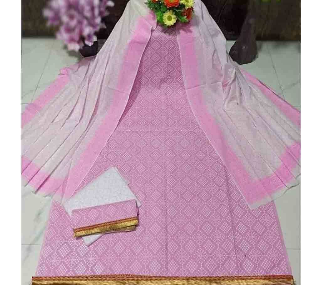 Unstitched Skin print work salwar kameez 00