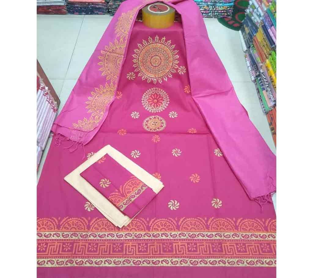 Rajdhani Voil Cotton Block Printed Shalwer Kameez for Women-22
