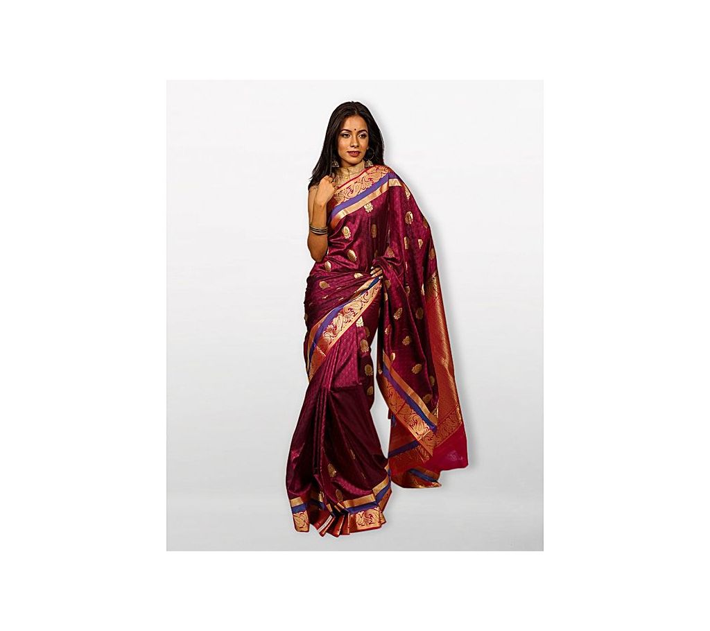 Sareen Kataan Kanjivaram Saree - Sweet Blueberry