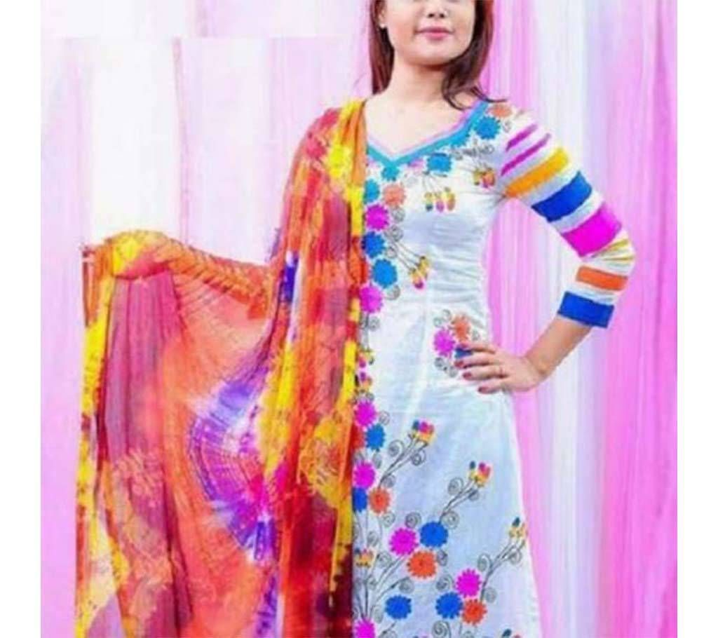 cotton with block print