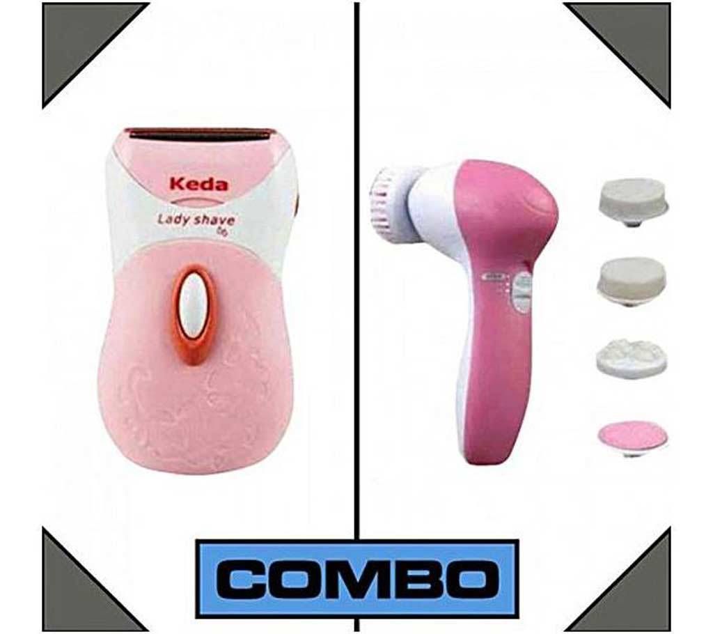 Lady Shaver and 5 In 1 Beauty Messager Combo offer