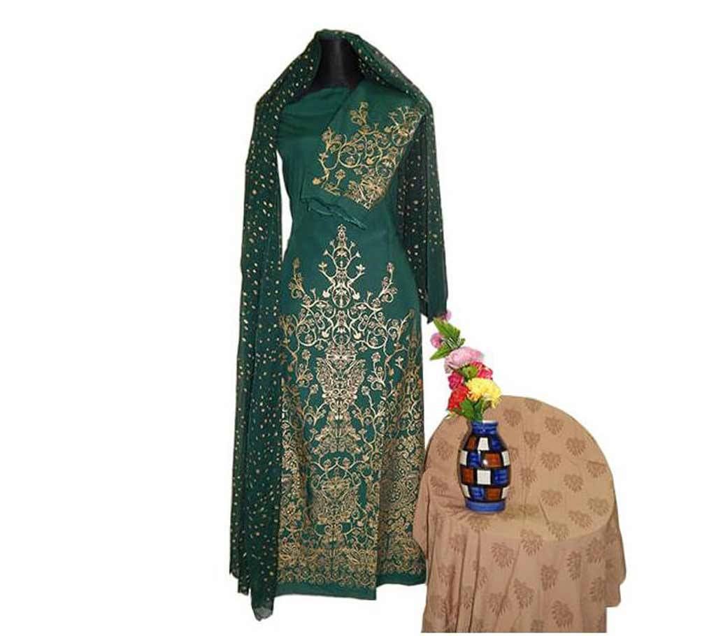 Unstitched Linen Skin Printed Salwaar Kameez