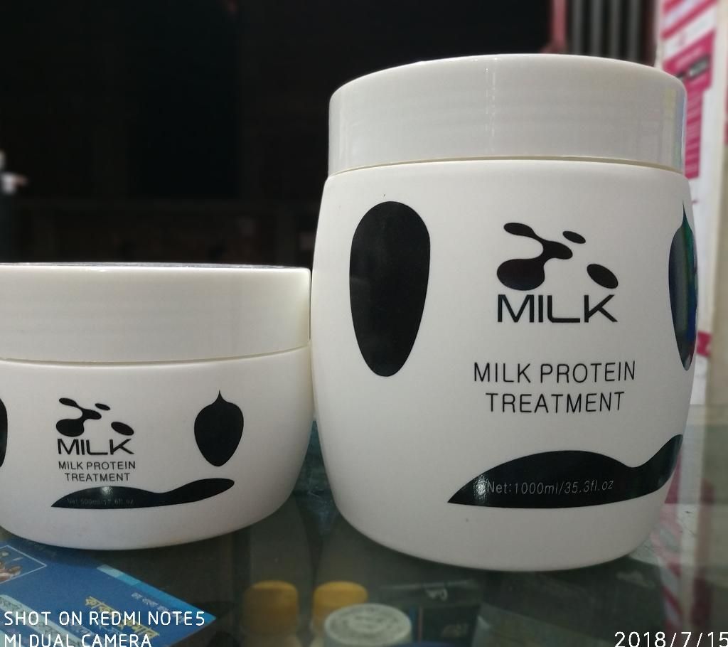 Milk protein hair treatment