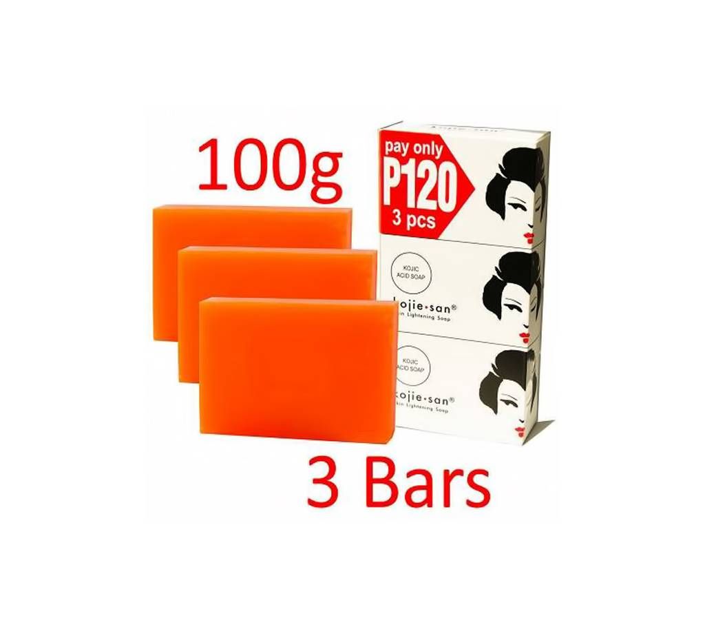 KOJIE SAN SKIN LIGHTENING KOJIC ACID SOAP 3 BARS - 100G