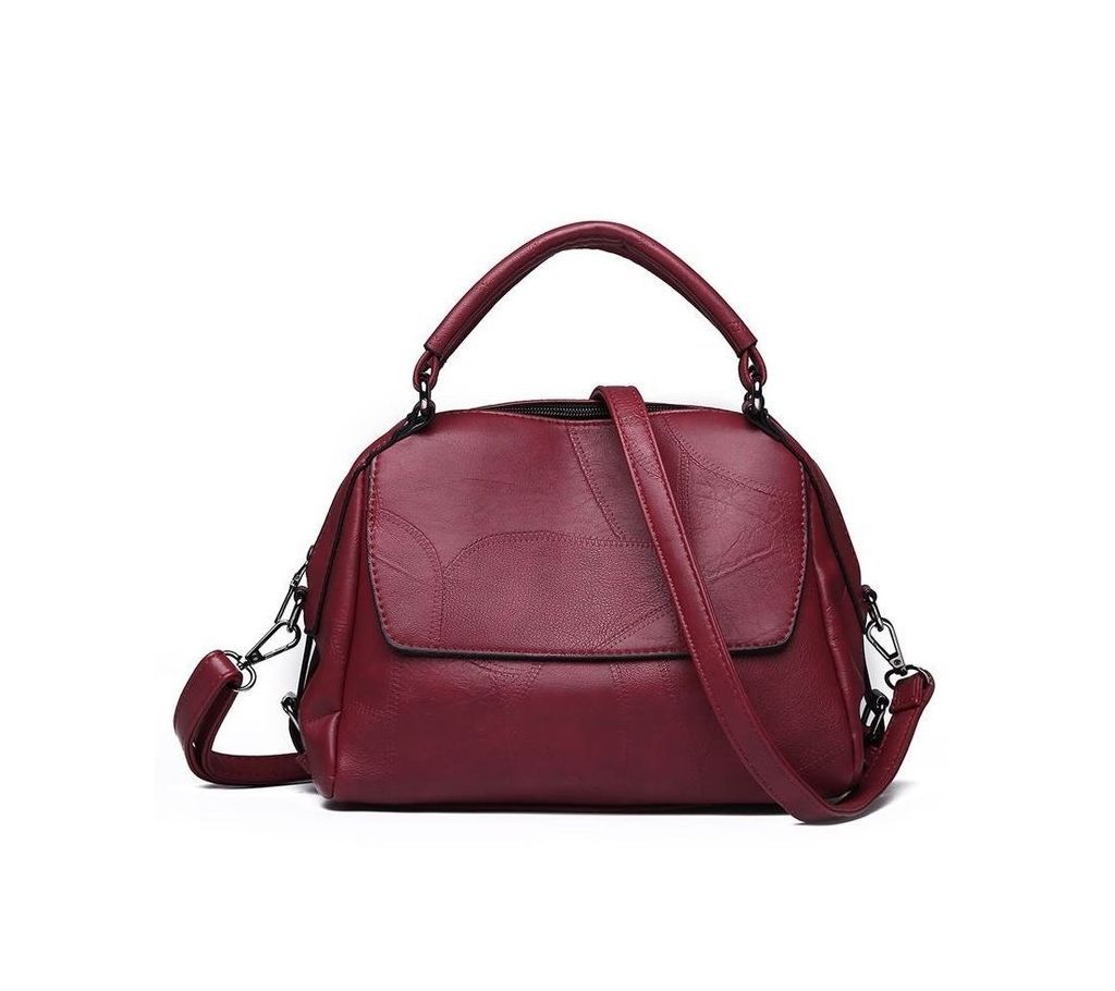 Stylish High Quality Leather Women Hand Bag Maroon