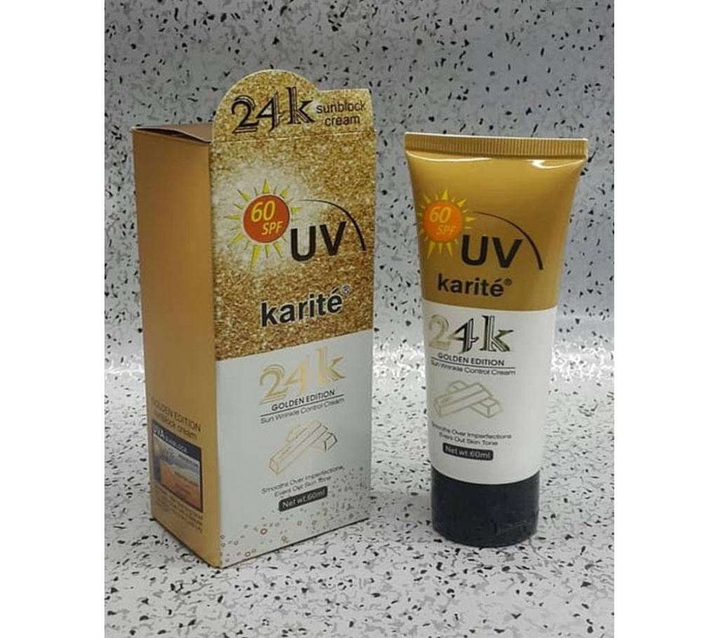 Karite 24k SPF60 Golden edition Sunblock Sun Cream 60ml Thailand