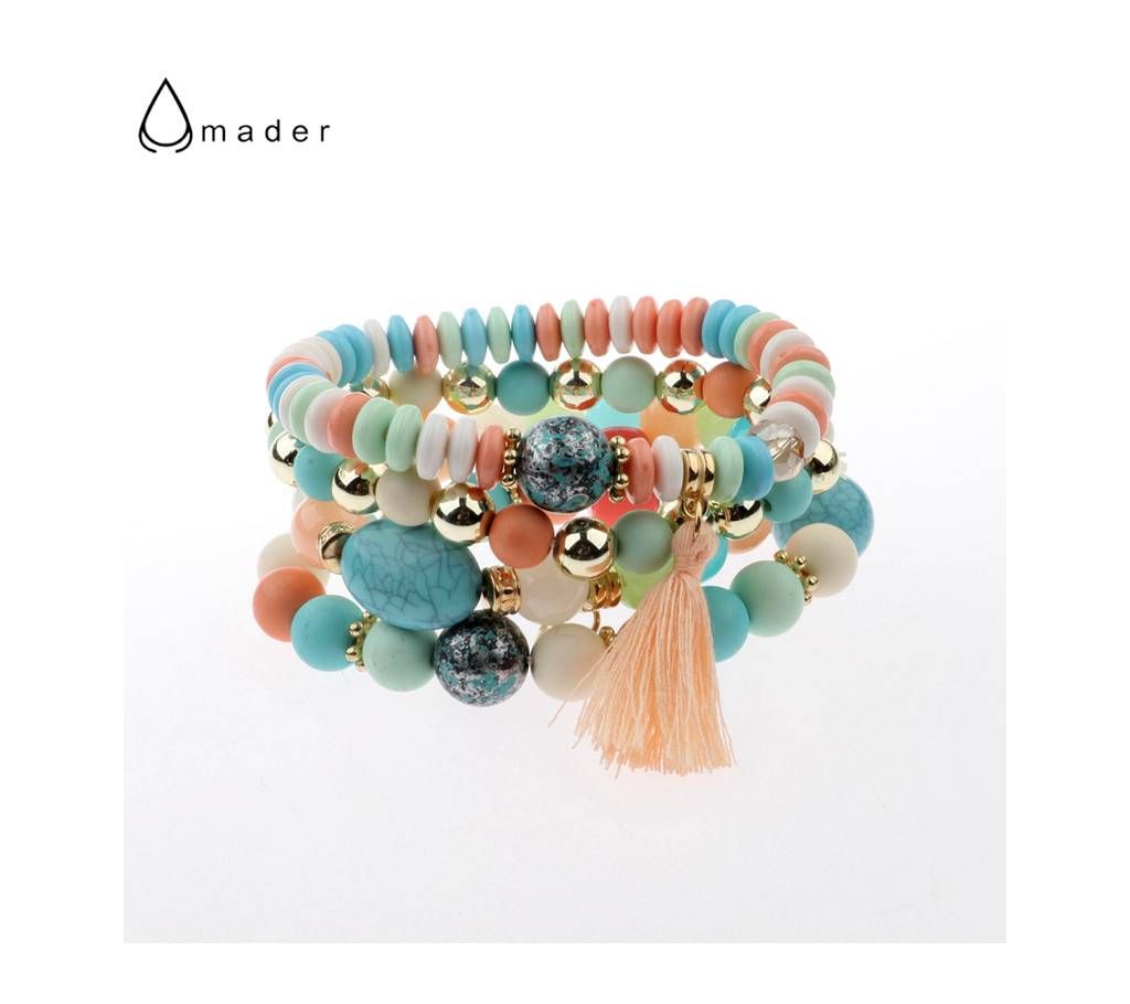 Multicolor Beads Charms Bracelet