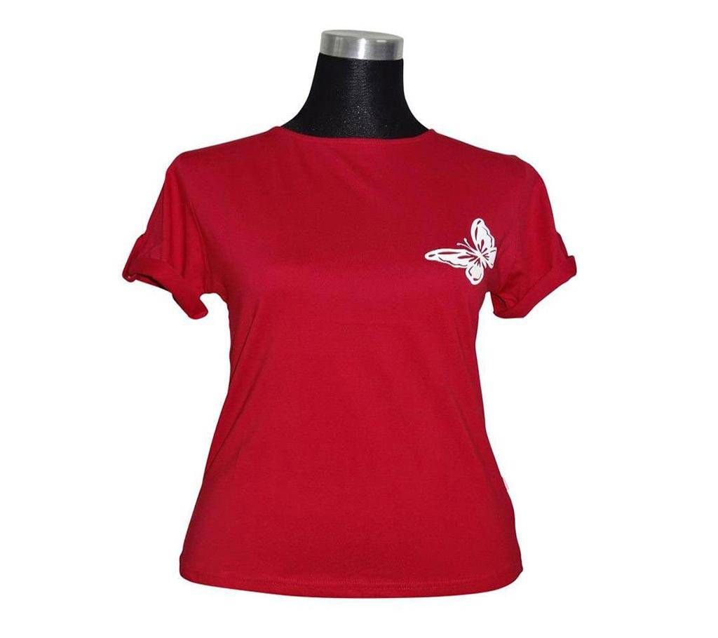 J. Red Fold Sleeve Ladies T-Shirt