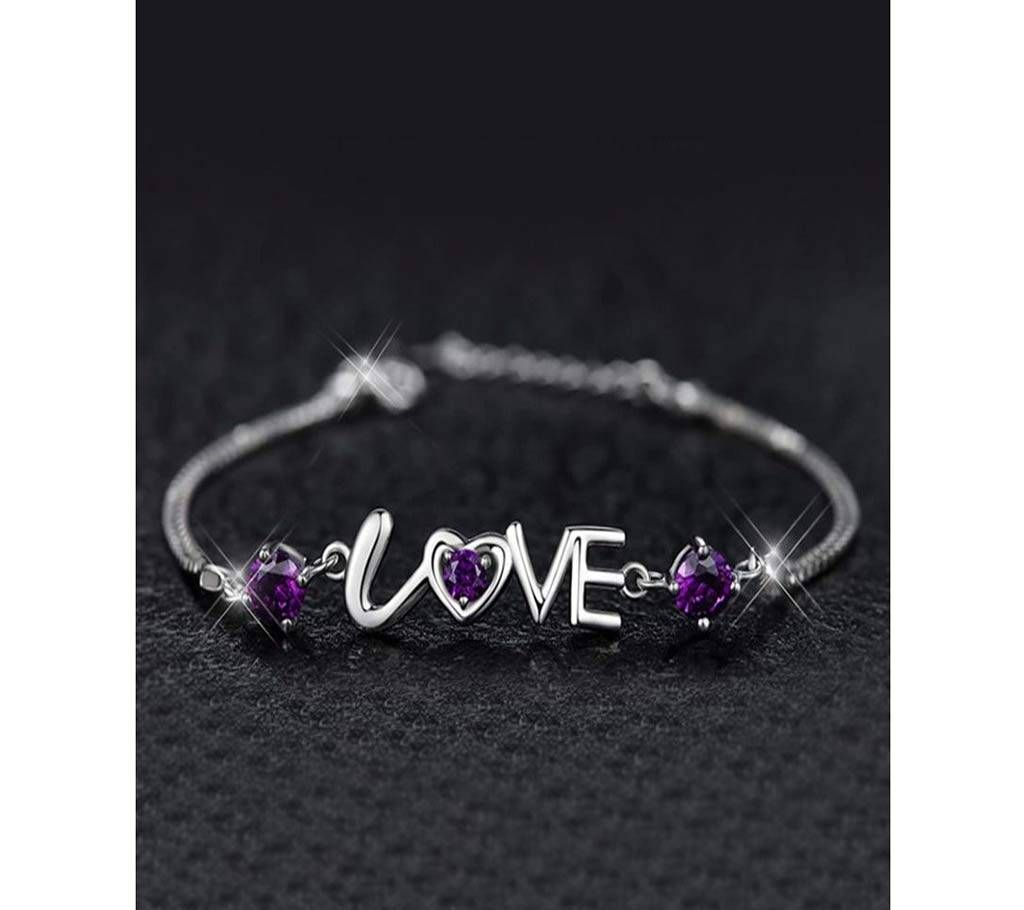Multi-layer Purple Love Heart Trendy Bracelets For Women