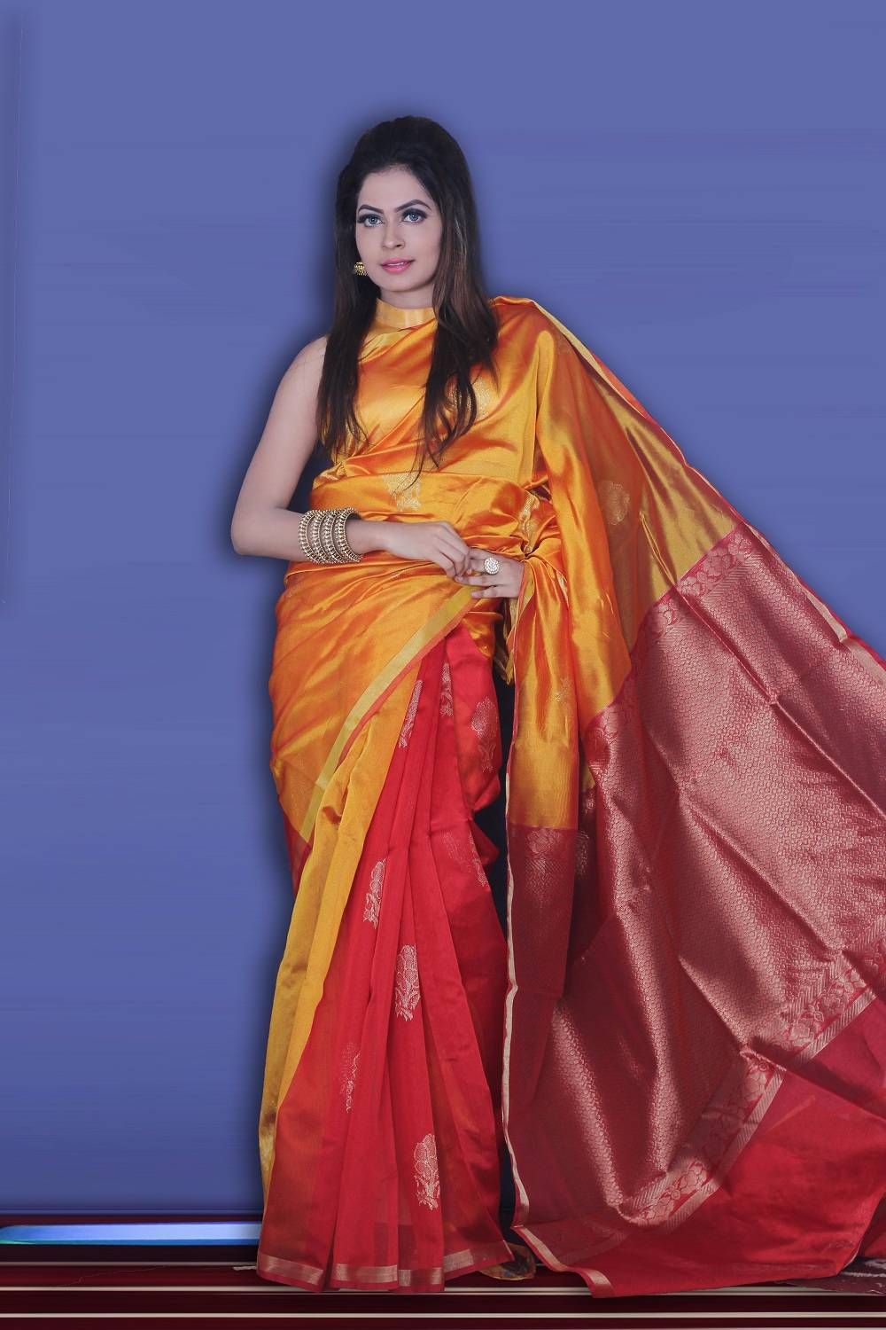 Silk Katan Sharee With Blouse Piece