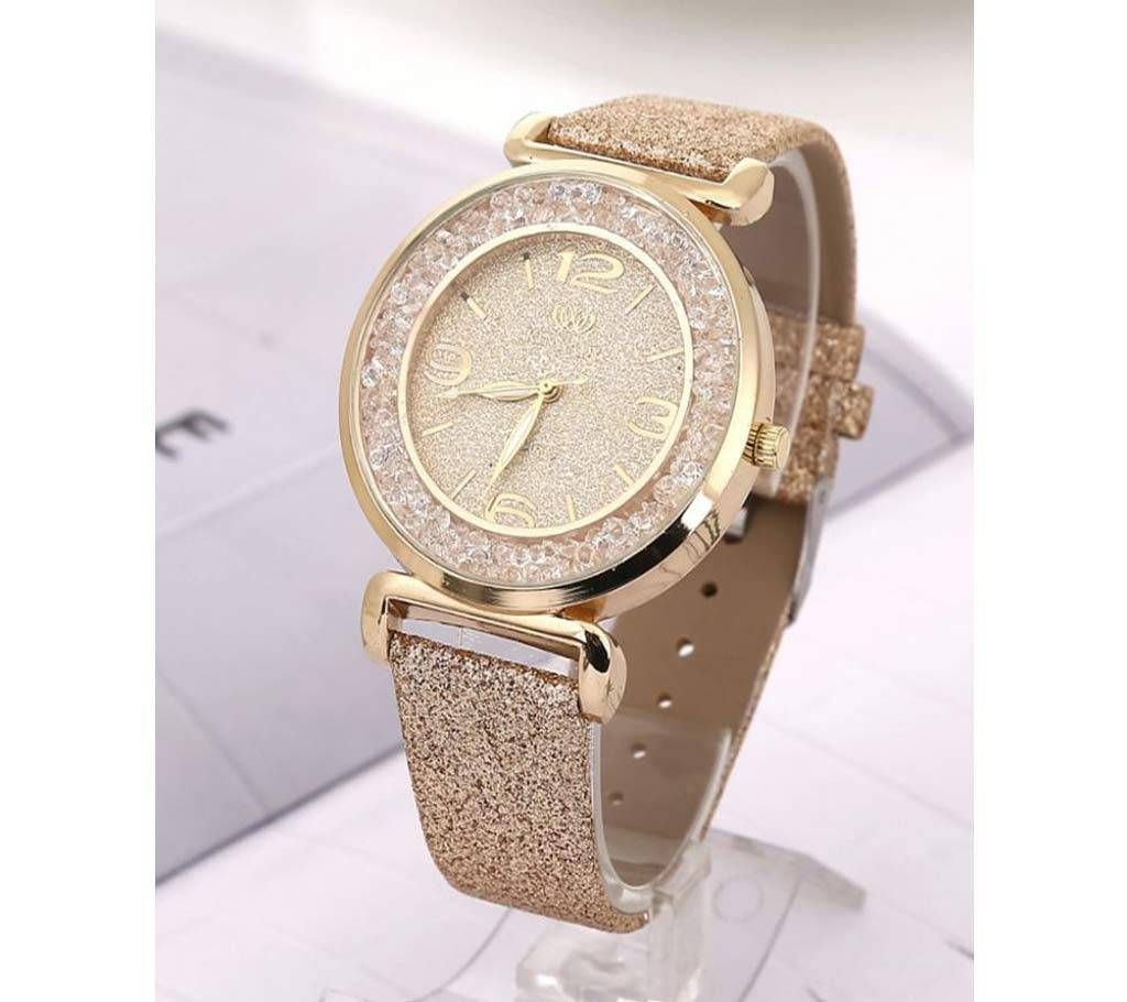 Crystal Rhinestone Stainless Steel Quartz Women Watches
