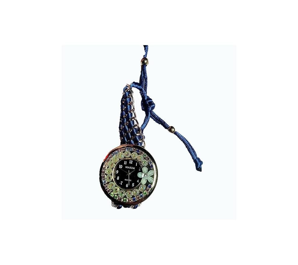 Bracelet Type Ladies Wrist Watch-Blue