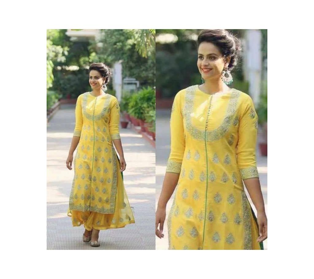 Unstitched OLIVE Salwar Kameez For Women