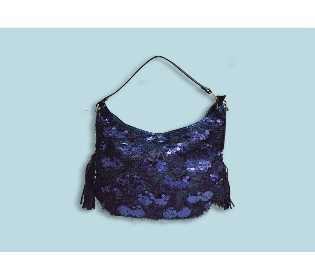 Black with Blue color chumki bag