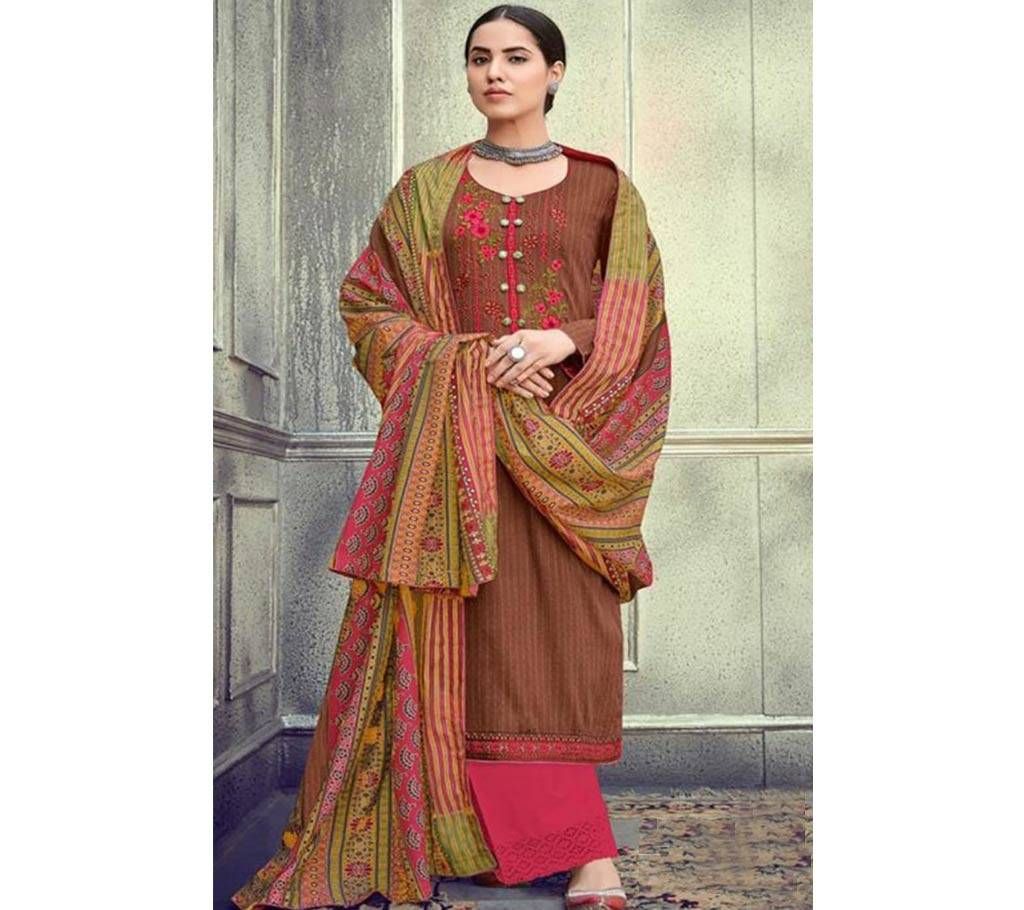Mumtaz Kapas Embroidery Three Piece - 702