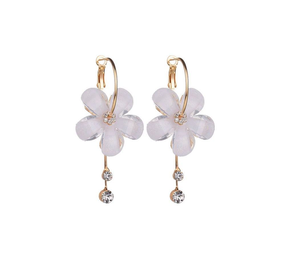 Jewelry Terreau Kathy Korea Fashion White Big Flowers Earrings for Women