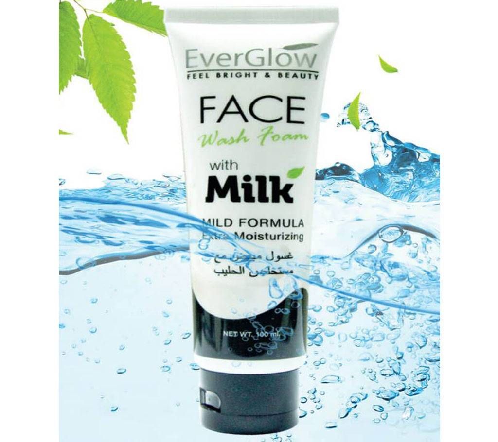 EVERGLOW MILK EXTRACT FACE WASH 100 ML-Korea 