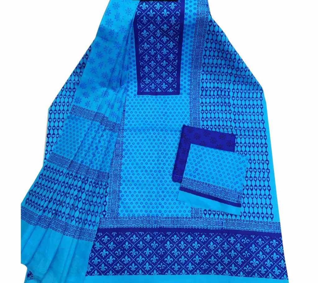 Unstitched Block Printed Cotton Salwar kameez st-33