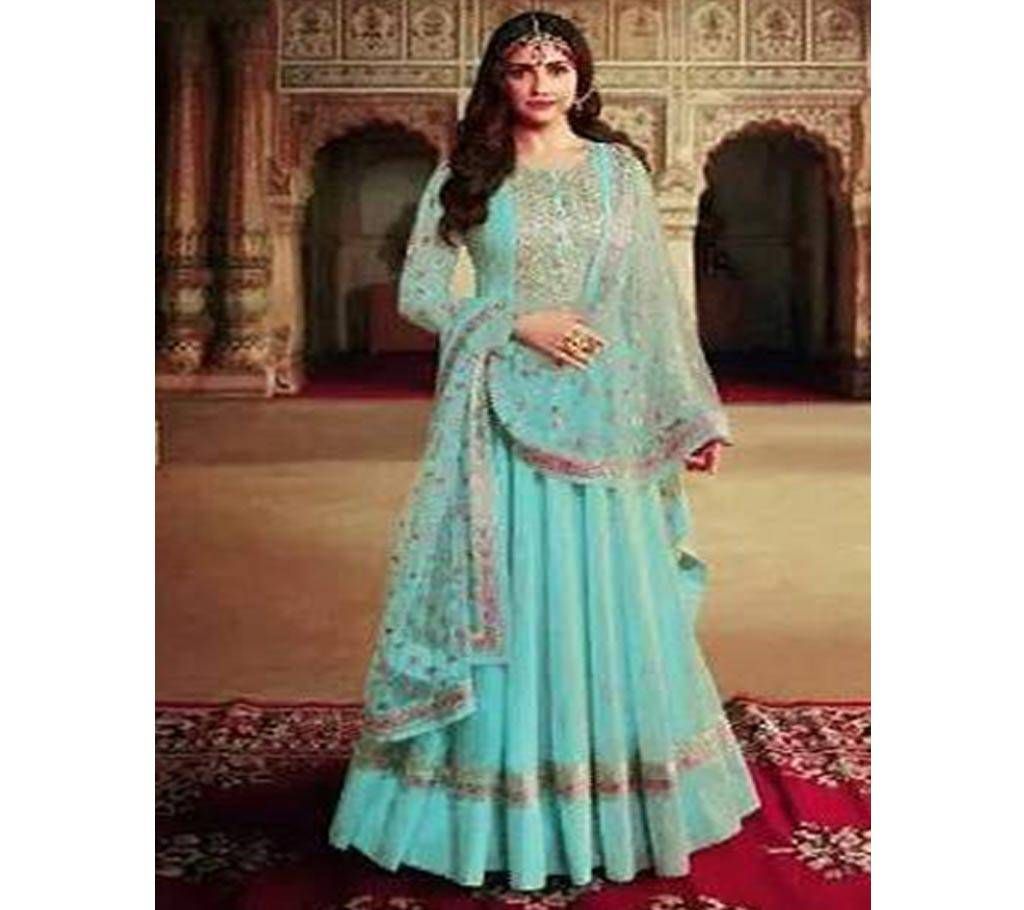 Indian weightless Georgette Embroidery Anwar Koli Gown For women