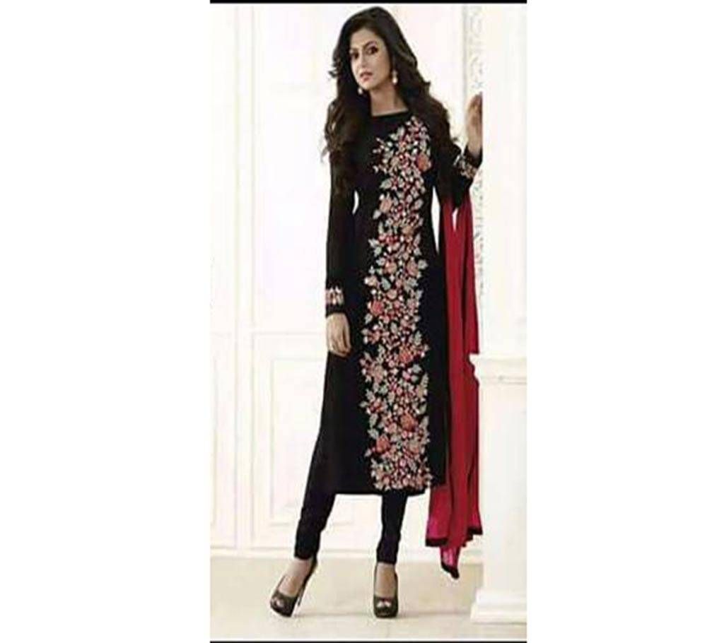 Indian embroidery un stitched Georgette three piece-copy