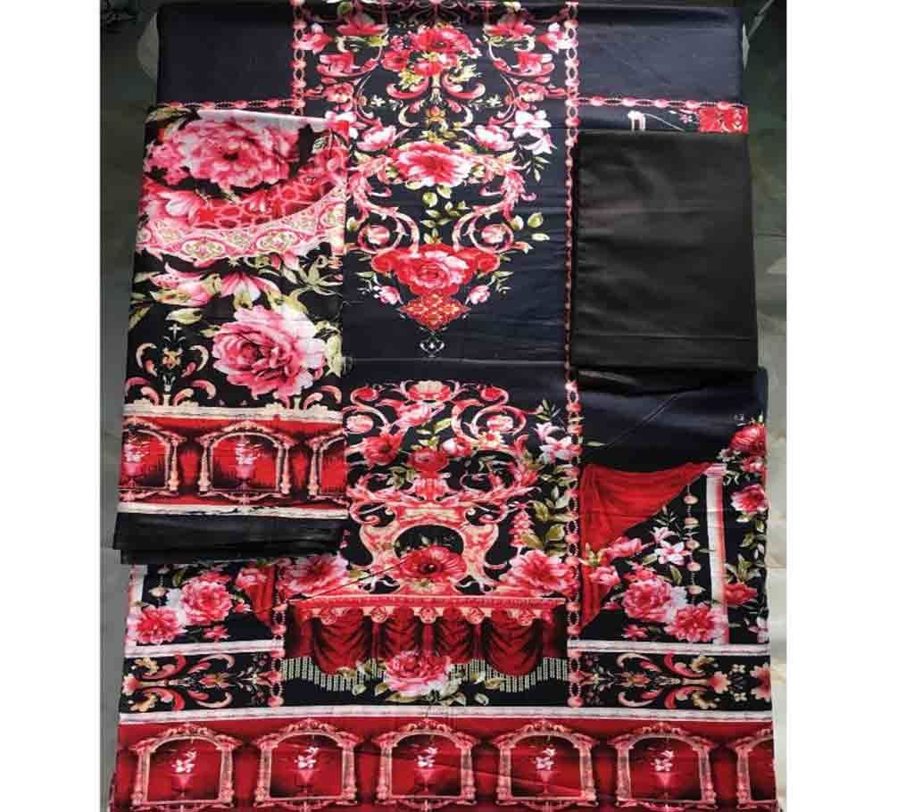 Unstitched Cotton Lawn 3Pcs-CLN002