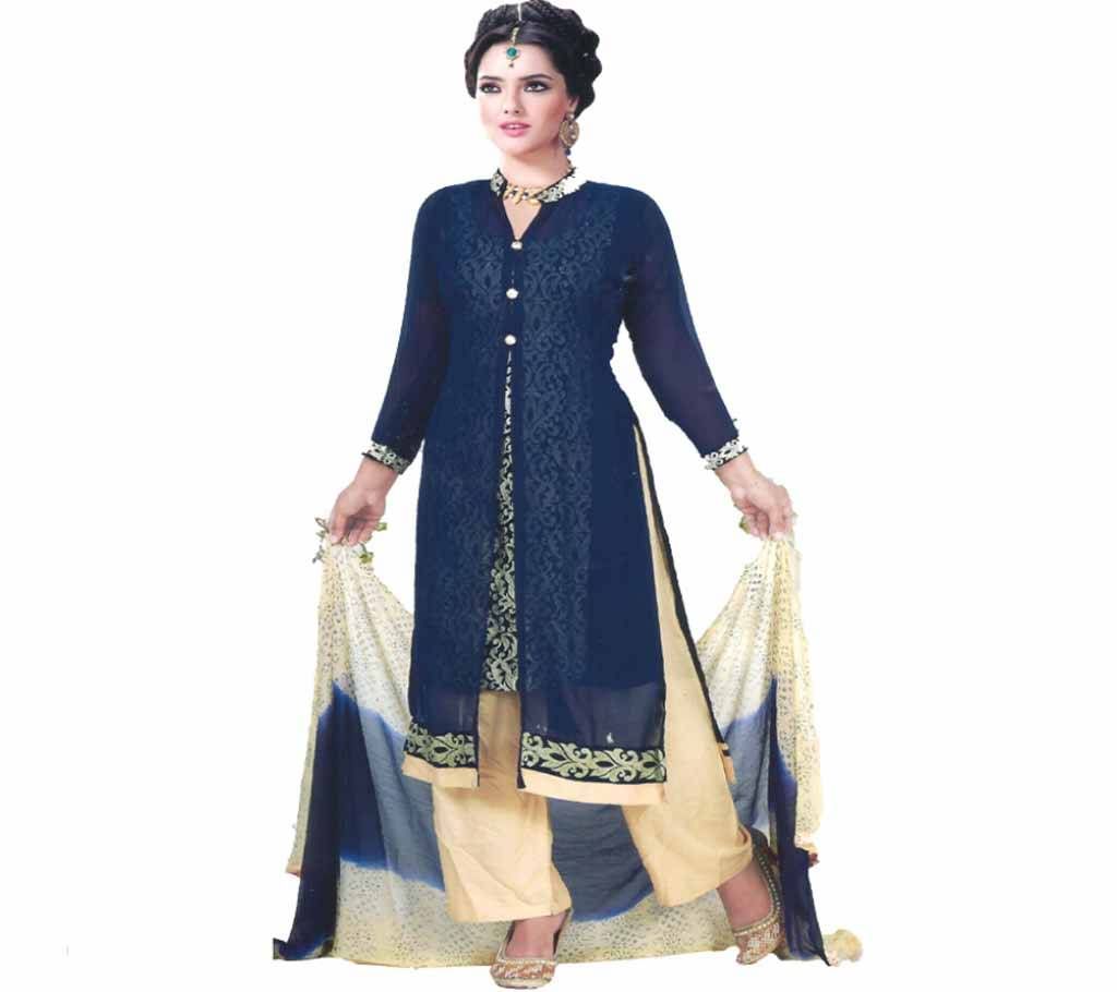 Semistitched Embroidery Georgette Dress (Copy)