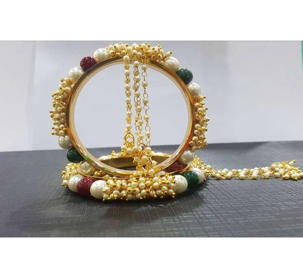 Indian Pearl Setting Bangles Set