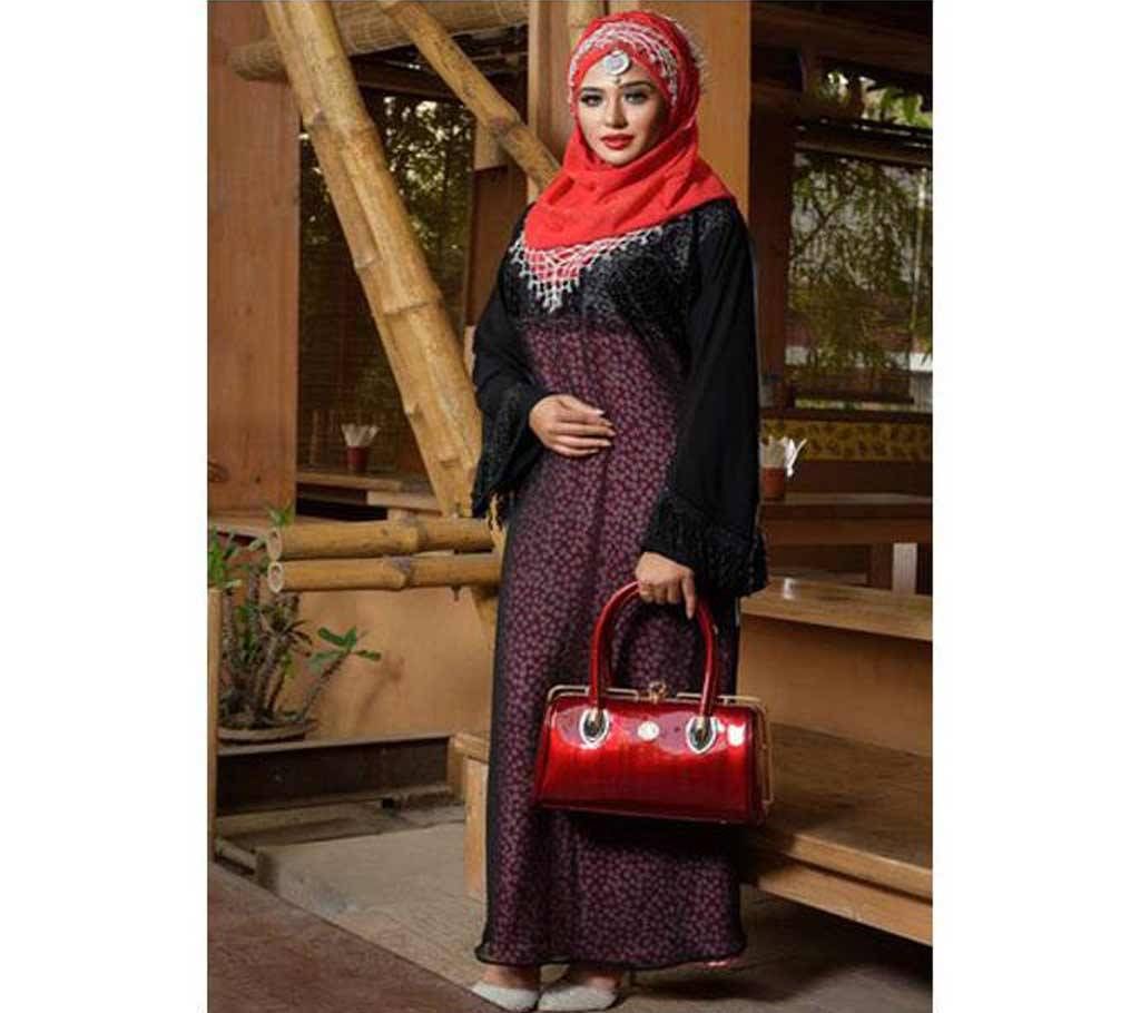Black In Red Burqa