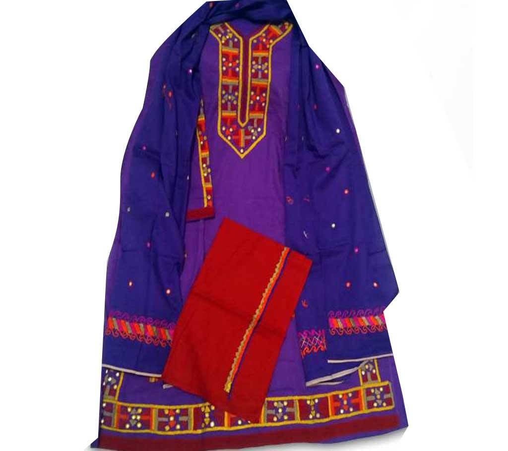 Exclusive Hand work purple Three pieces 