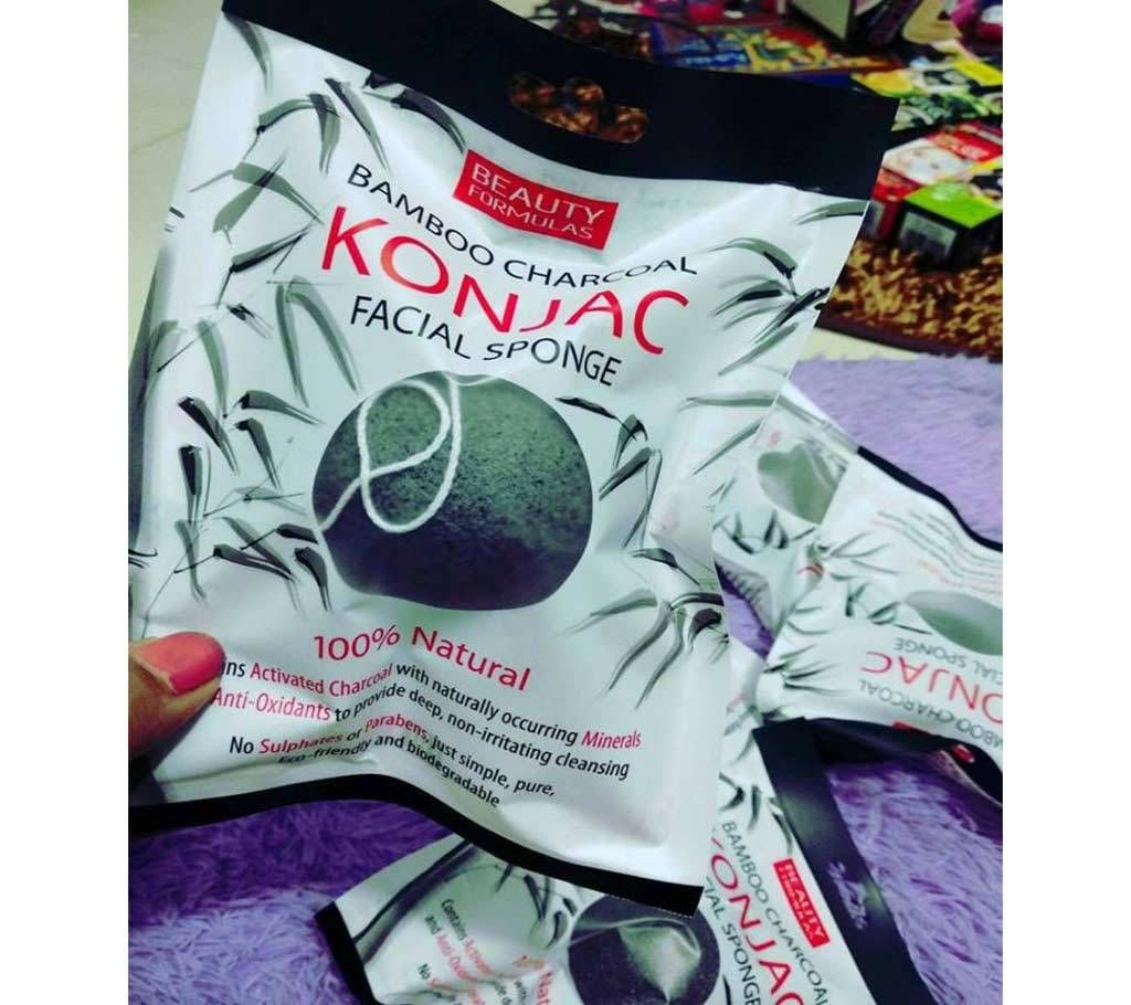 Bamboo Charcoal Konjac Facial Sponge China