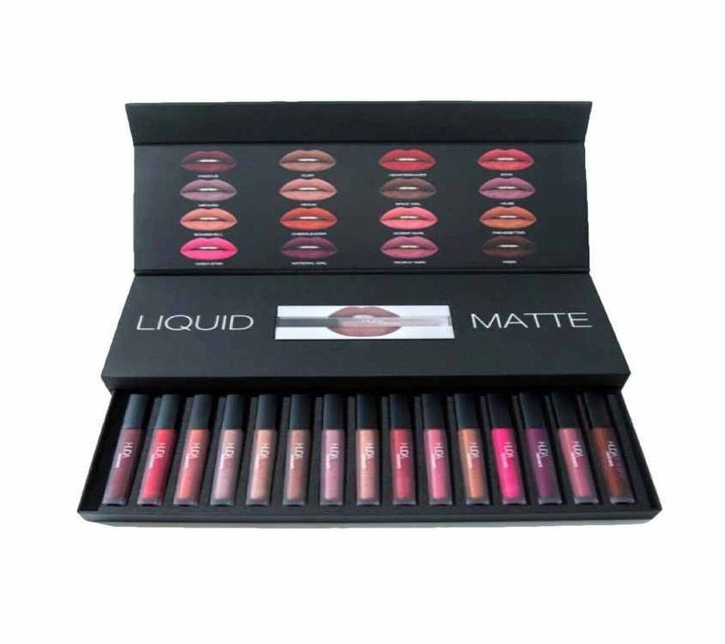HUDA Beauty Liquid Matte Lipstick - 16 Set Box
