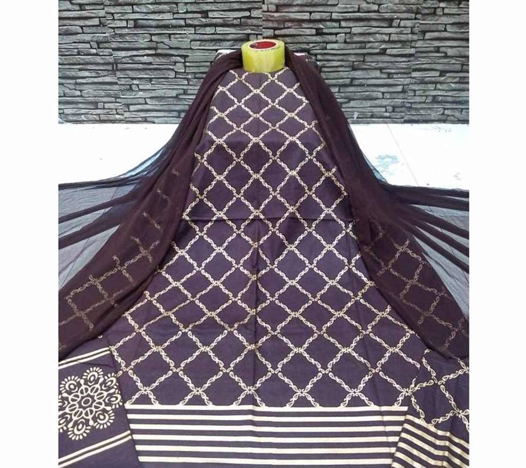 Unstitched Block print three-piece copy 