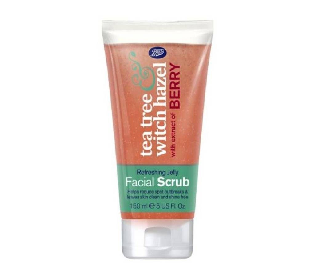 Boots Tea Tree Witch Hazel With Extract of Berry Facial Wash 150ml - UK