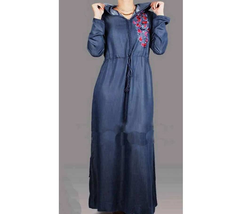 Denim Abaya Muslim women wear