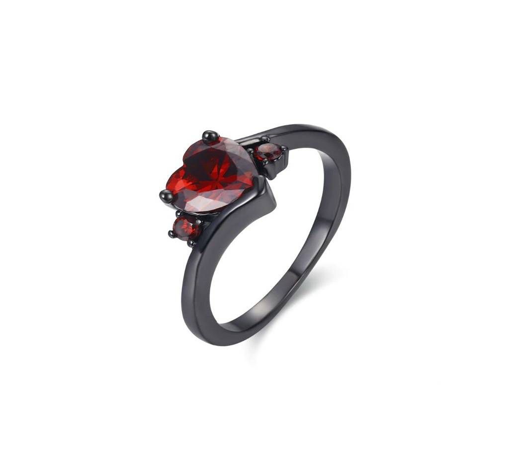 Engagement Rings Black Gold Color - Red