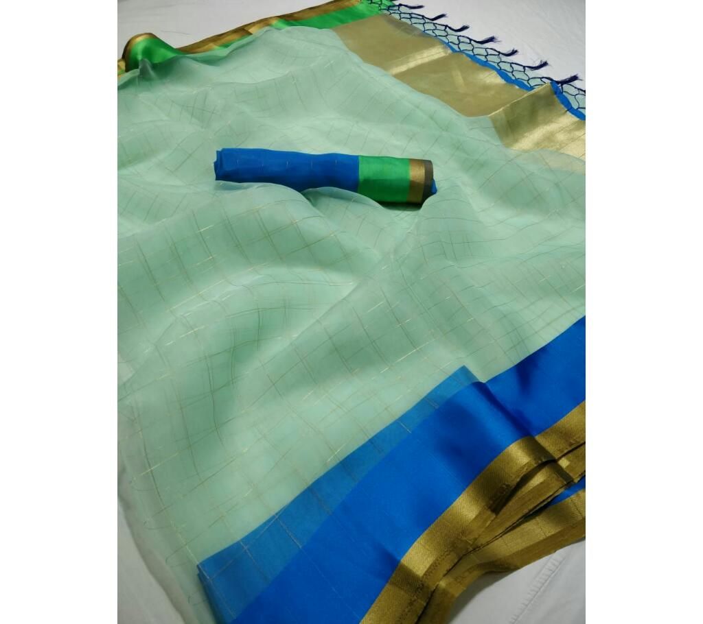 ORGANGA CHEX Saree with blouse pice 02