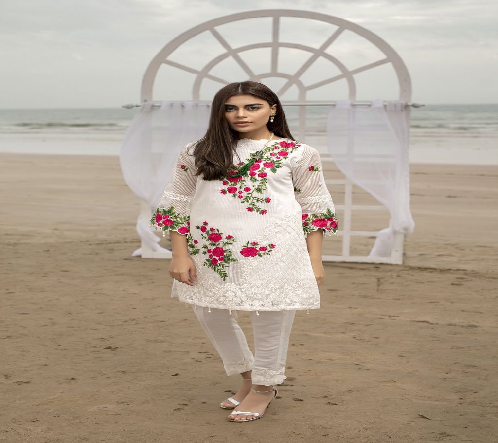 Unstitched Block printed Salwar kameez stblock-03