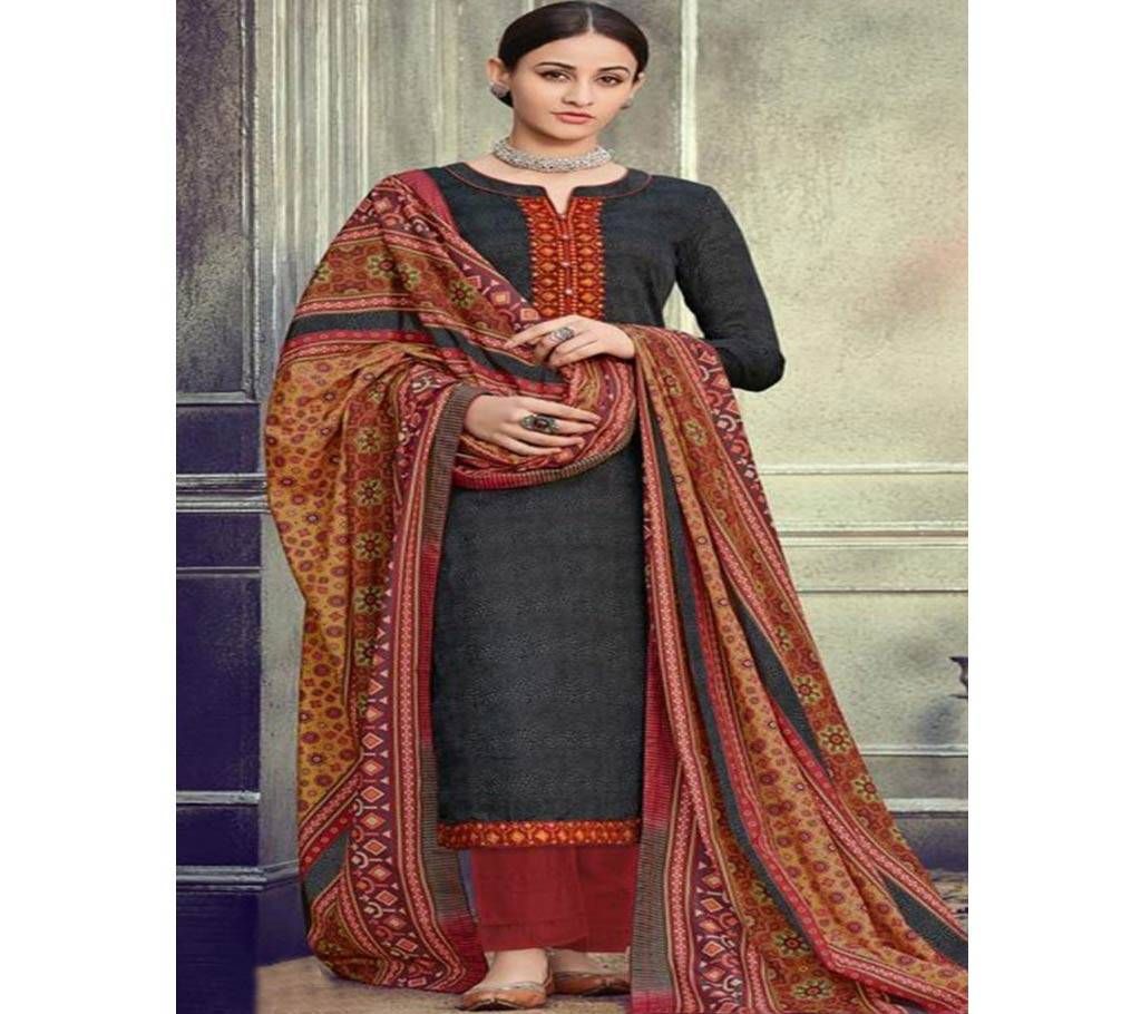 Mumtaz Kapas Embroidery Three Piece- 703