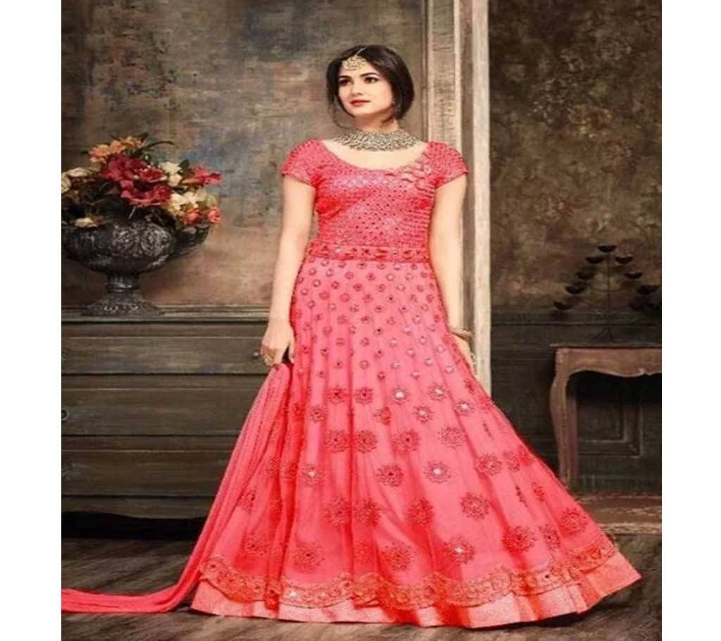 Georgette Embroidery Semi Stitched Party Dress (Copy)