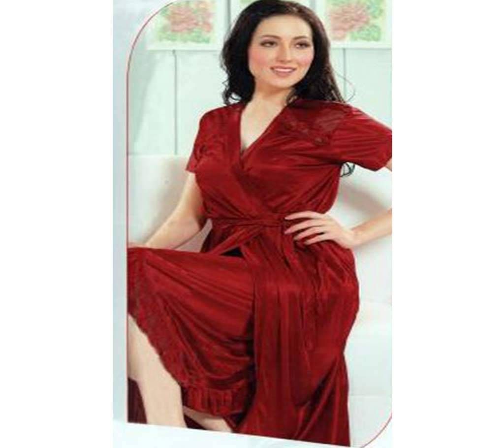 Fashionable Six Part Nighty-6309 Marun