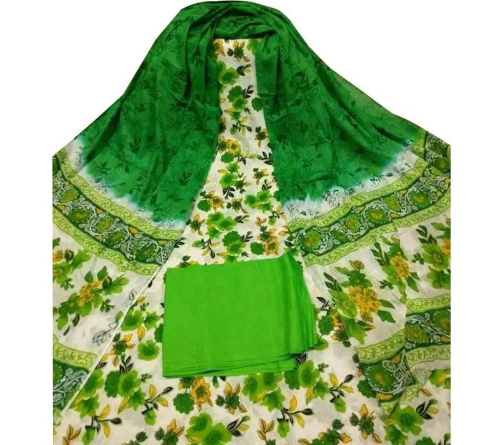 Unstitched skin printed cotton salwar kameez fs-84