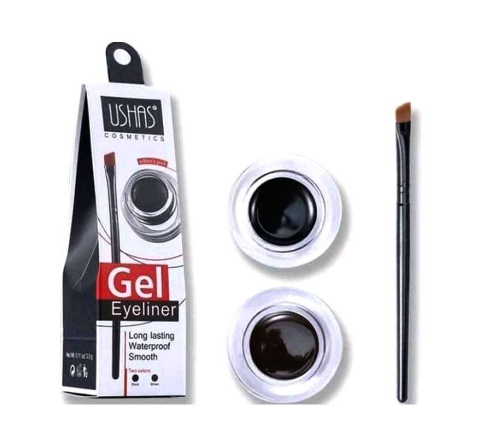 Ushas Waterproof Gel Eyeliner-3.3gm-China 