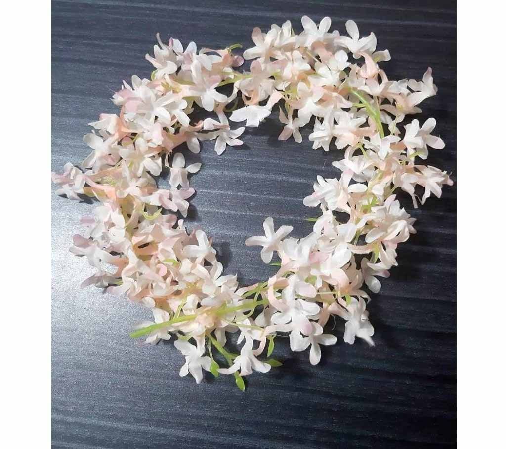 Pearl Color Artificial Hair Flower For Woman