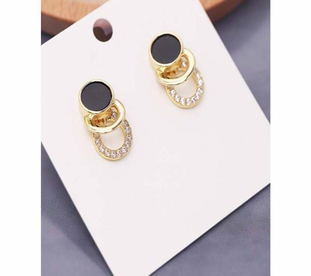 Zirconia Multi-layer Hoops Round Circle Simple Stud Earrings